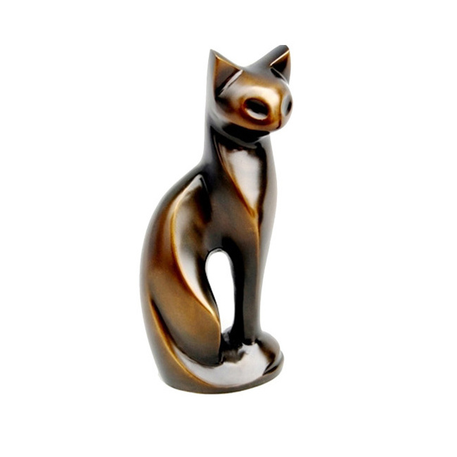 Handmade Custom Design Supplier of Cat Pet Urns pet ashes urn suppliers of modern metal pet urns for cat