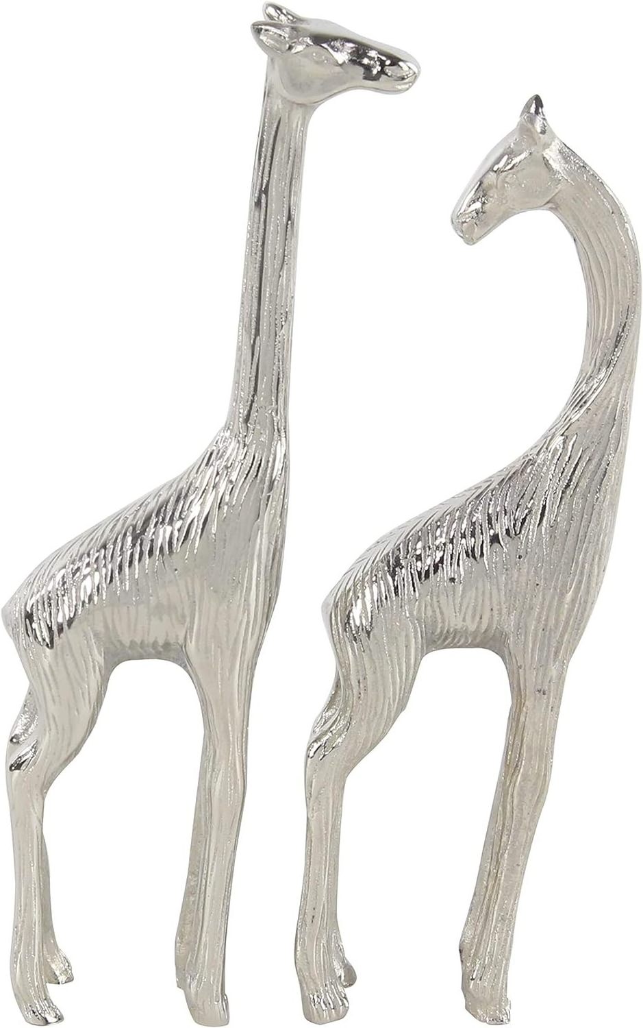 Indian Manufacturer Handmade Aluminum Mamma And Baby Bird Sculpture On Wooden Base Chrome Set Of 2 Table Top Decorative Product