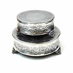 Aluminum Round Cake Stand Set Of 4 backing accessories cake making tool with Silver Polish Home Decorative