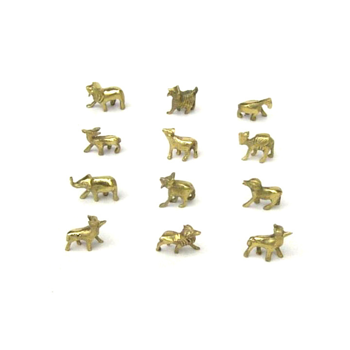 Brass Animals Figures Statues with Shiny polish small baby sculpture for home table Decorative figure