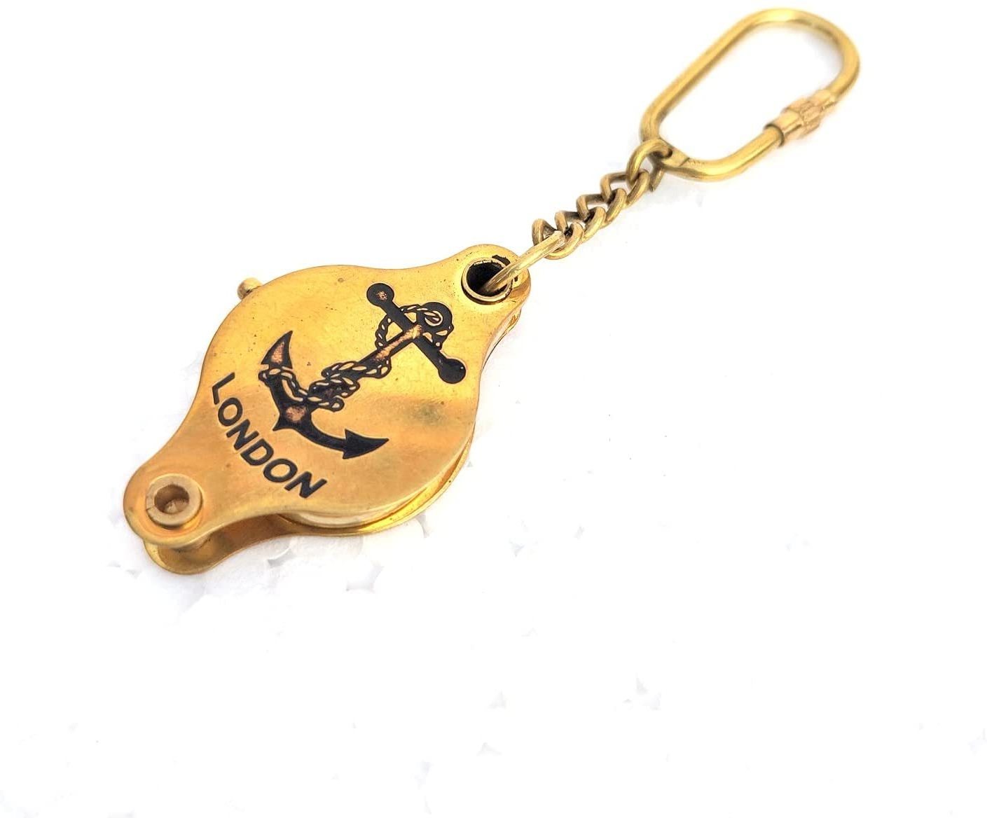 Handcrafted Customized Indian Keychain Key ring Nautical 2 Side Key ring Decoration Keychain Manufacturing and Supply