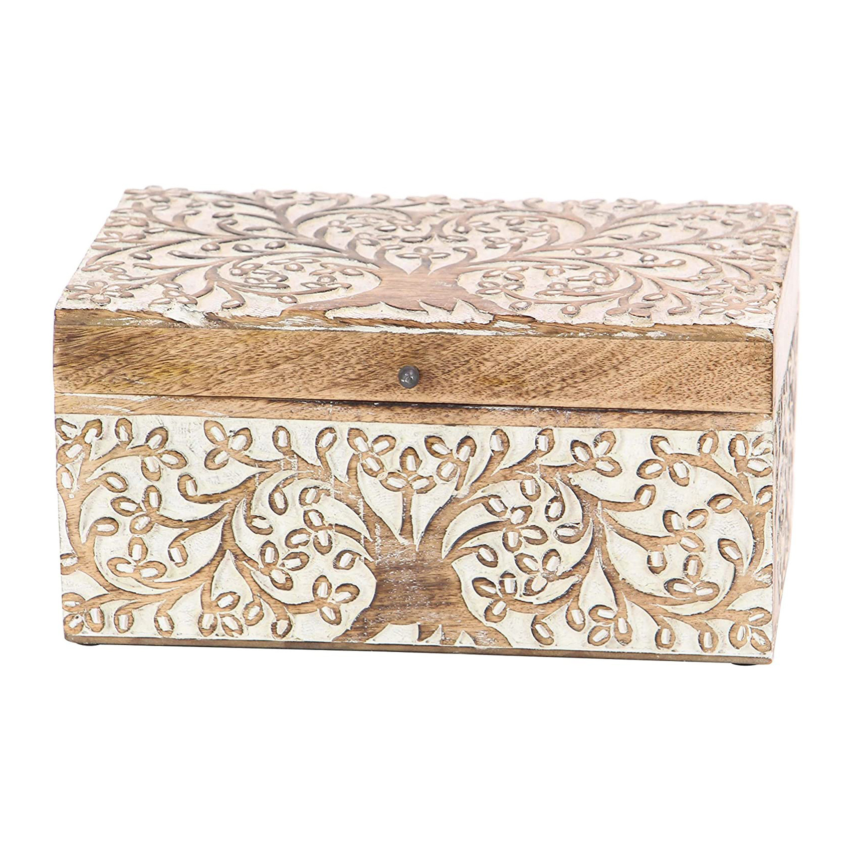 Wooden Jewelry Box hand carved Birds or twig design Storage Box Jewelry case Pirate natural wood Box Customized for gifting