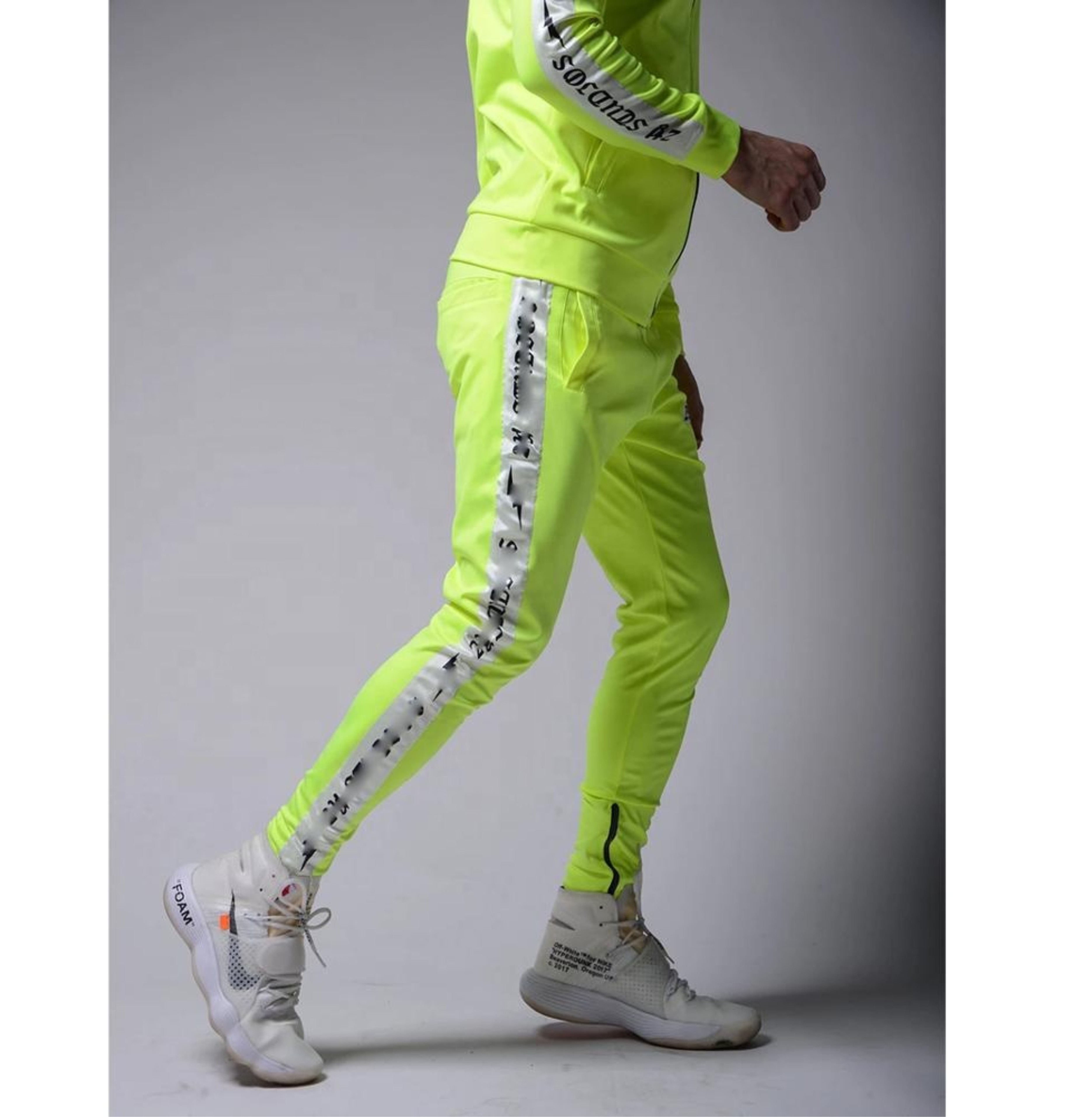 Wholesale Training Gym neon men's tracksuits sport wear with custom logo