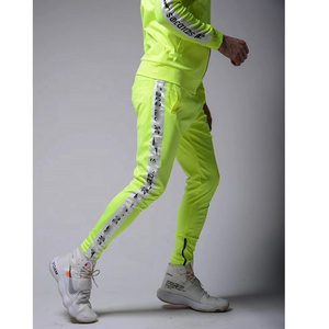 Wholesale Training Gym neon men's tracksuits sport wear with custom logo