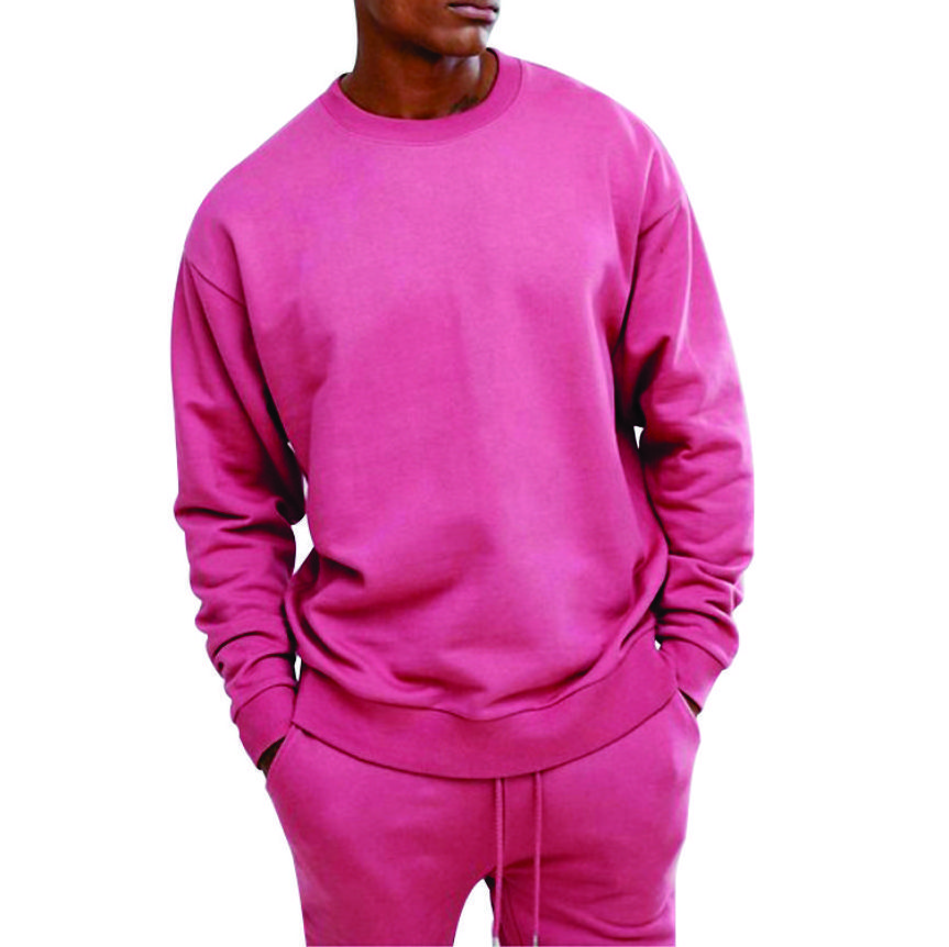 2024 high quality Wholesale Top fashion tracksuits custom pink tracksuit men French sweat suit With logo