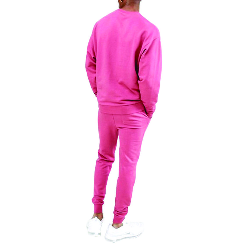 2024 high quality Wholesale Top fashion tracksuits custom pink tracksuit men French sweat suit With logo