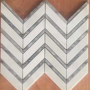 High Quality Unique Pattern Chevron Marble Mosaic Tile