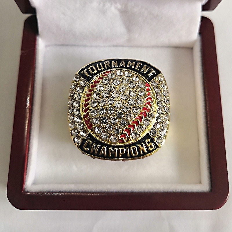 Custom baseball championship rings with alloy or stainless steel material for men or women