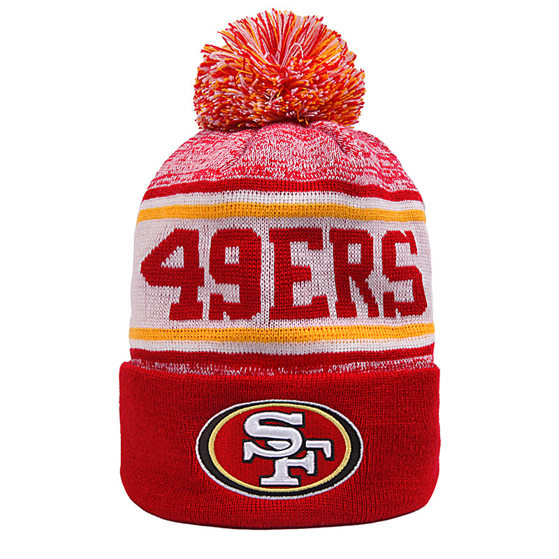 wholesale cheap hotsale custom design tournament sports knitted fashion unisex adult beanie winter hats for 32 teams