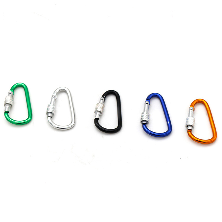 Wholesale 25KN Outdoor Camping Small Mini Aluminium D Carabiner Clip and Hook Swivel Twist Auto Lock  Rock Climbing Carabiner