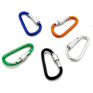 Wholesale 25KN Outdoor Camping Small Mini Aluminium D Carabiner Clip and Hook Swivel Twist Auto Lock  Rock Climbing Carabiner