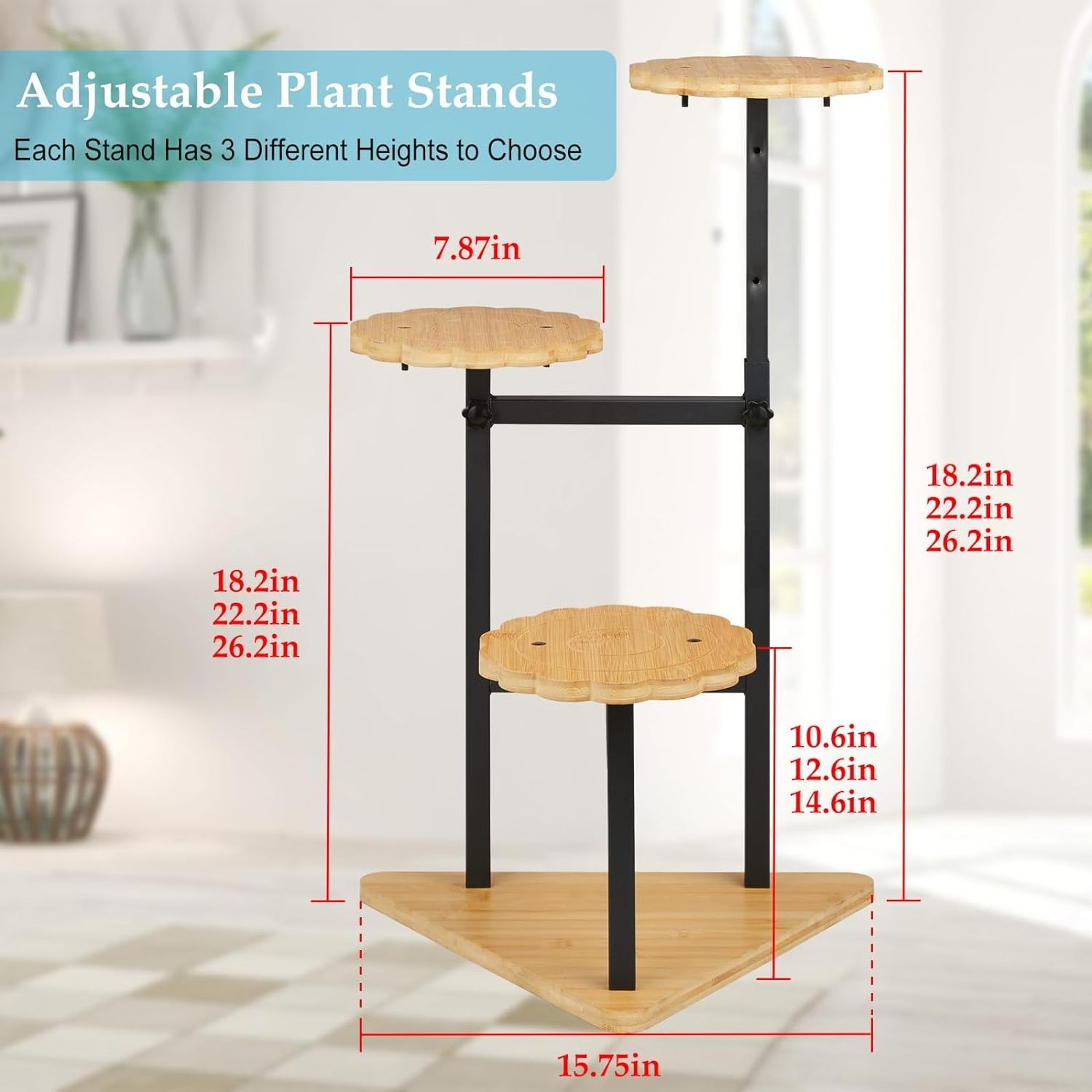 6 Tier Metal Plant Stands for Indoor and Outdoor Multiple 7 Pot Holder Display Rack Metal Plant Stand Indoor Tall Shelf