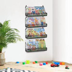 Diy wall decorative floating children's books shelf decorative bookshelf storage rack practical book storage rack