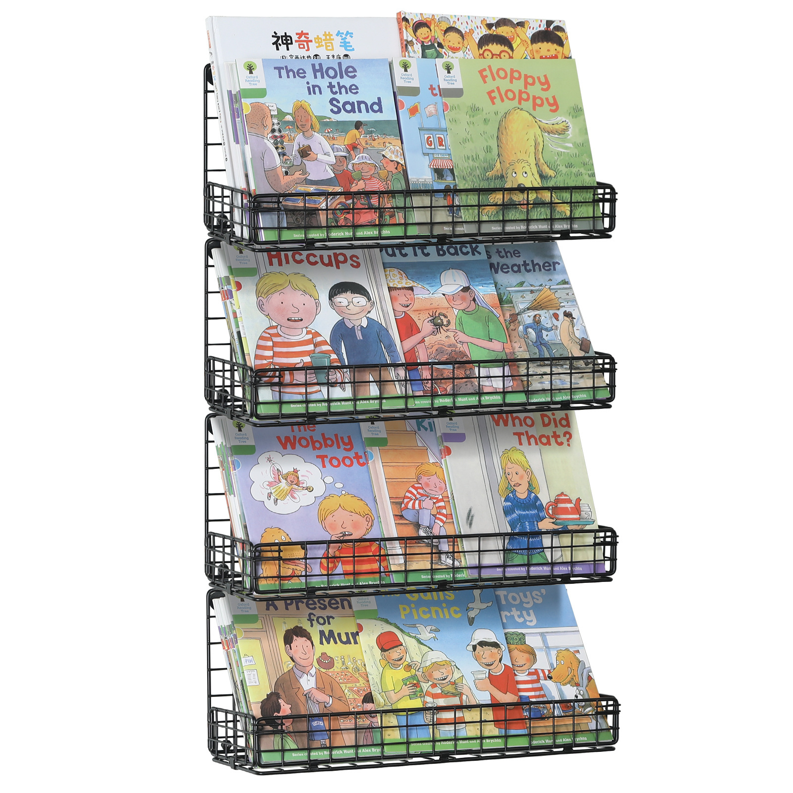 Diy wall decorative floating children's books shelf decorative bookshelf storage rack practical book storage rack