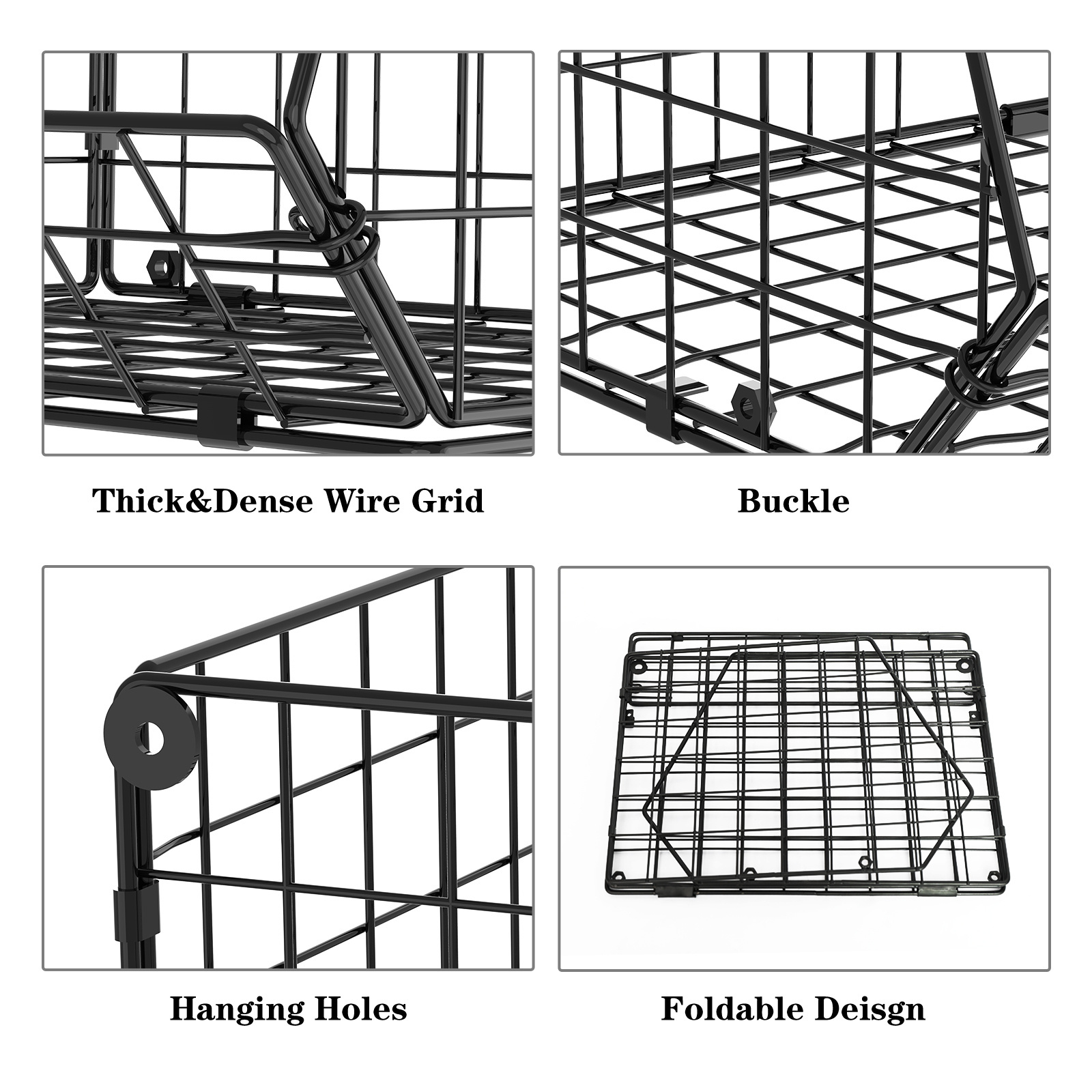 Collapsible 5 Shelf Metal Wire Basket Women Basics Hanging Closet Storage Organizer For Storing Things In The Closet