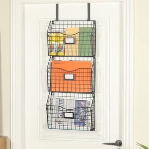 Over the Door File Organizer mesh wall hanging file organizer holder home office storage 5 tier door hanging file organizer