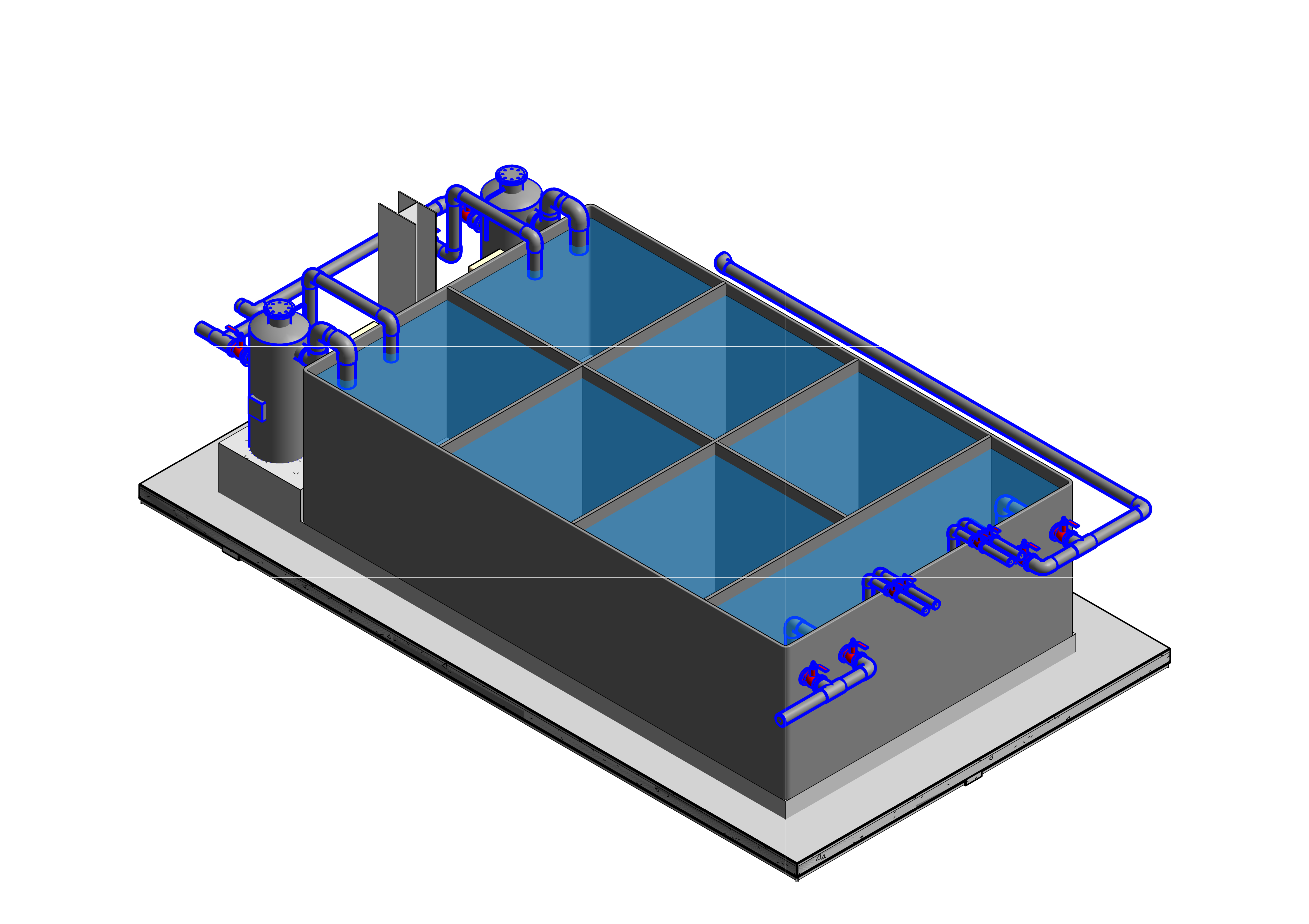 RAS Indoor Integration Recirculating Aquaculture System Fish Tilapia Farming Equipments with Fish Tank