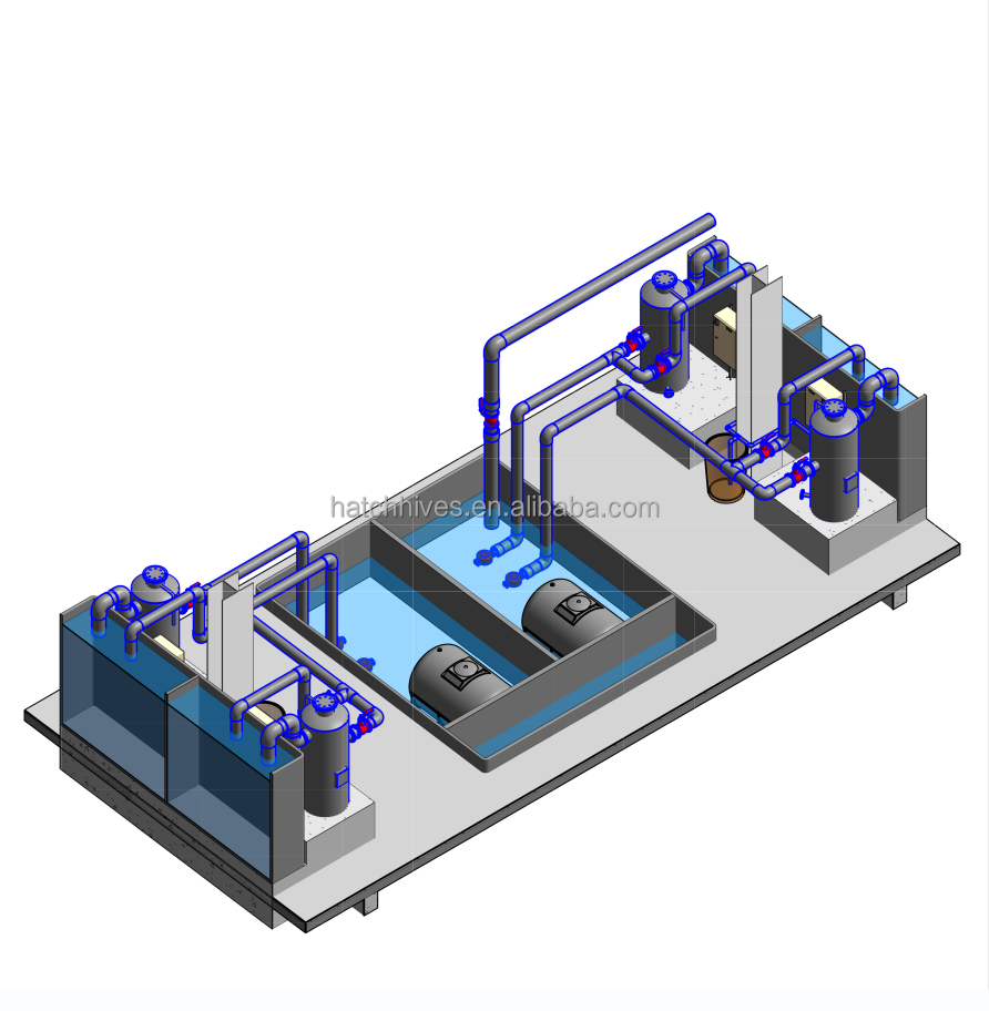 RAS Indoor Integration Recirculating Aquaculture System Fish Tilapia Farming Equipments with Fish Tank