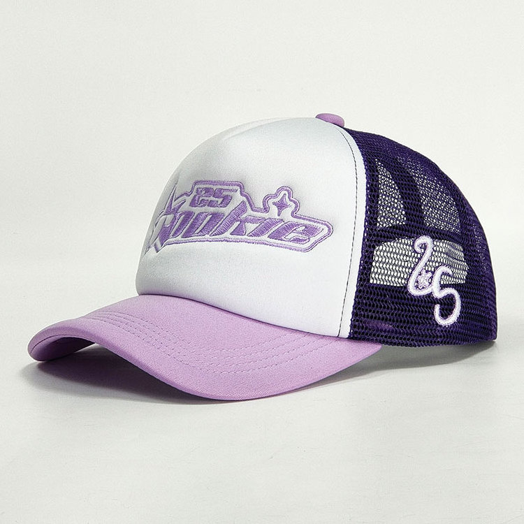 Trucker Foam Hats Sport Cap Custom 5 Panel Embroidery Foam Trucker Cap Private Label  Two Tone Cap