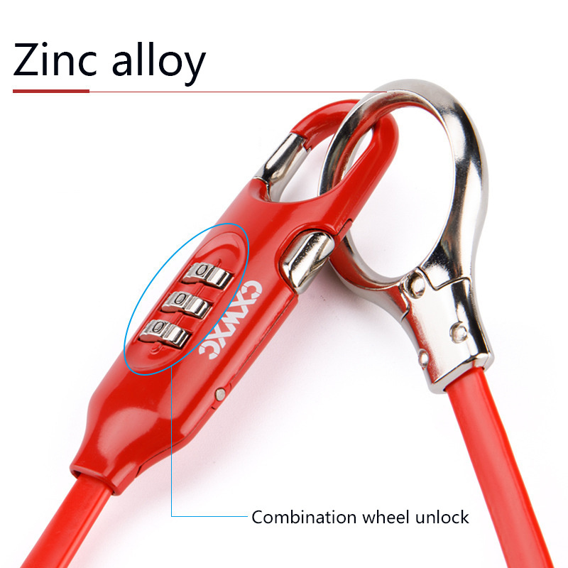 Anti-Theft Bike Lock 1.8mm Long  Digit Code Combination Stainless Steel Cable Bicycle Security Lock Equipment Cycle Lock