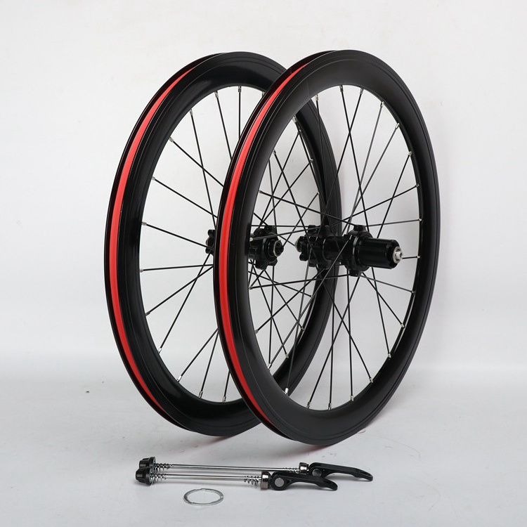 Aluminum Alloy Wheels Bike Wheelset  20 Inch 451 road bike folding bike wheelset 40mm disc brake Tubular Tyre Tube