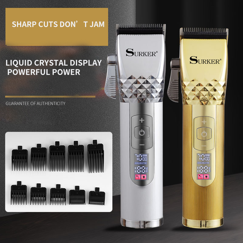 SURKER Professional Hair Clippers Men's Electric Beard Trimmer USB Grooming Kit Machine