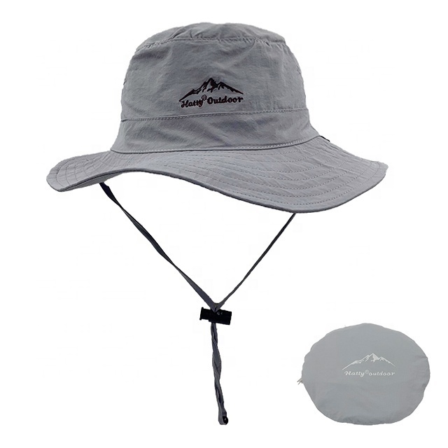 High quality Polyester Outdoor Sunproof Pure Color Fisherman Hat Bucket Hat with Pocket