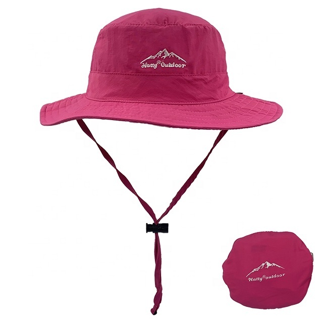 High quality Polyester Outdoor Sunproof Pure Color Fisherman Hat Bucket Hat with Pocket