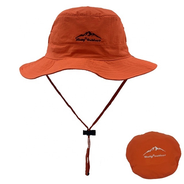 High quality Polyester Outdoor Sunproof Pure Color Fisherman Hat Bucket Hat with Pocket