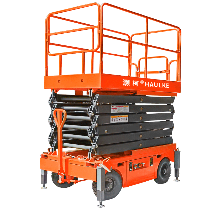 6m 8m 10m 12m 14m 18m 300Kg 1T 2T capacity Electric mobile scissor lift  manlift mobile platform  rough terrain