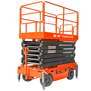 6m 8m 10m 12m 14m 18m 300Kg 1T 2T capacity Electric mobile scissor lift  manlift mobile platform  rough terrain