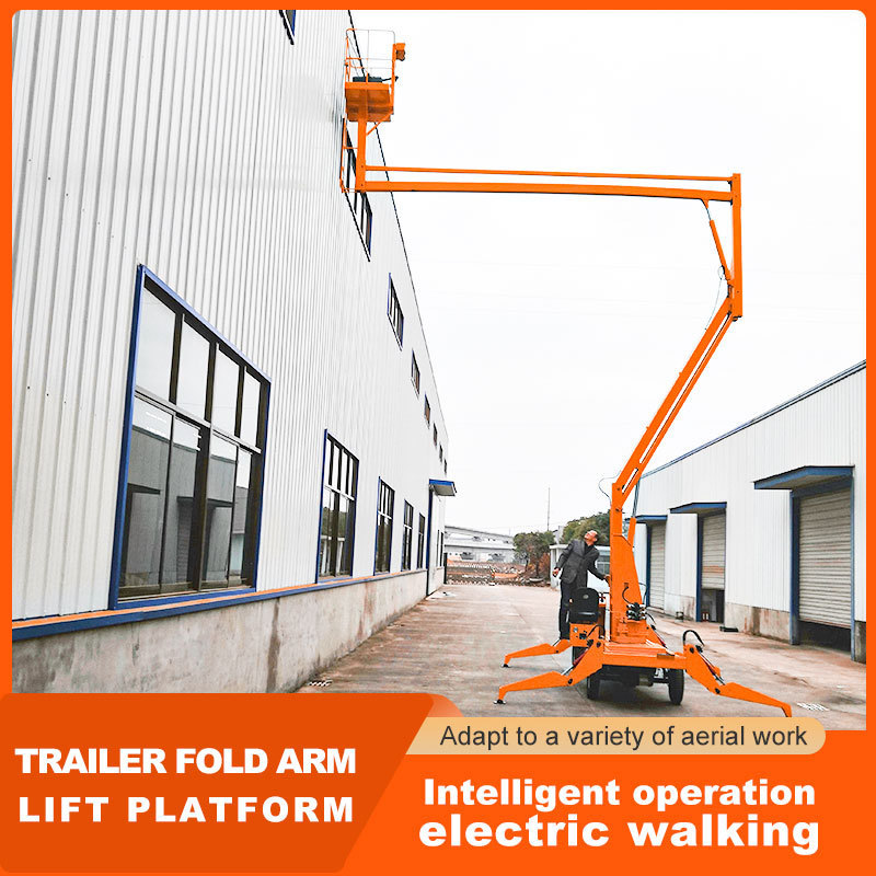 Low Maintenance 35-80ft Mobile Tow Behind Truck Mounted Telescopic Boom Lift