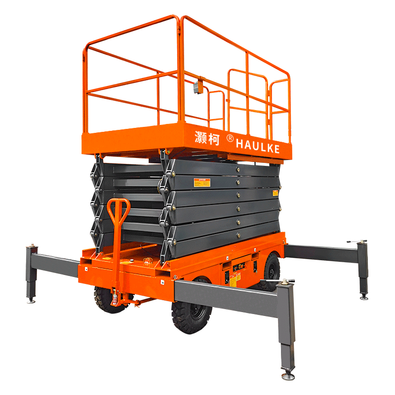 6m 8m 10m 12m 14m 18m 300Kg 1T 2T capacity Electric mobile scissor lift  manlift mobile platform  rough terrain