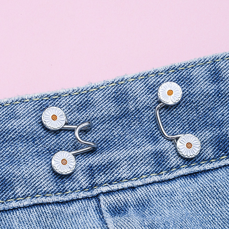 Custom Pant Waist Disassembly Retractable Adjustable Jeans Metal Buttons with hanger