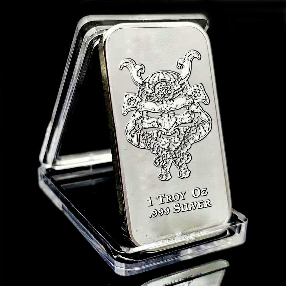 wholesale Japan's souvenir replica real fake 1oz silver bar solid 1 gram 999 one troy ounce silver bars