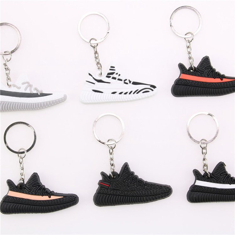 Custom key holder rubber shoes 3D mini sneaker keyring  keychain