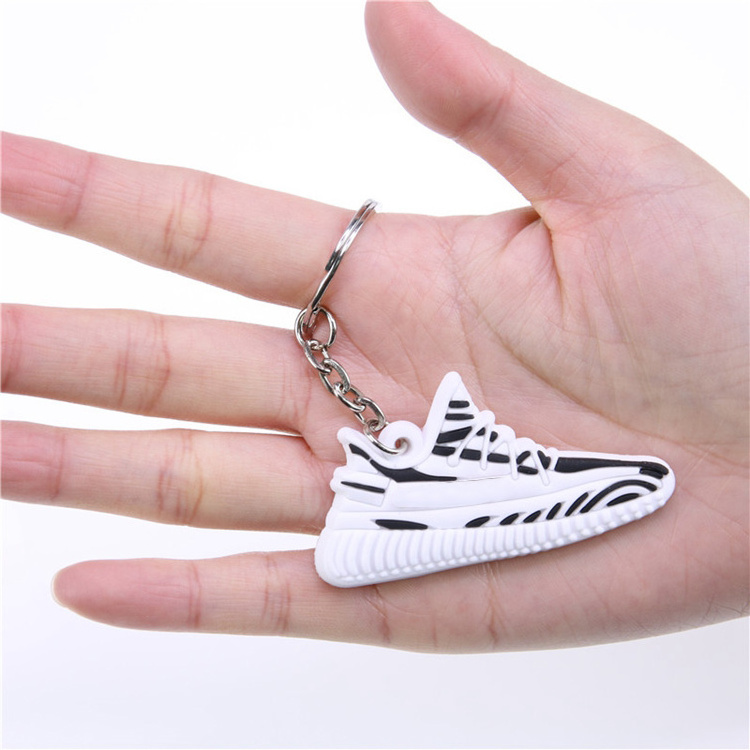 Custom key holder rubber shoes 3D mini sneaker keyring  keychain