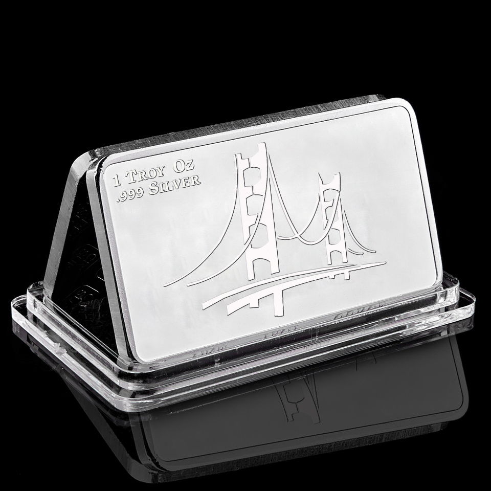 free design america australia Spain Plated pure silver bar one troy ounce sterling 1oz silver bar 1 kg solid 1 gram