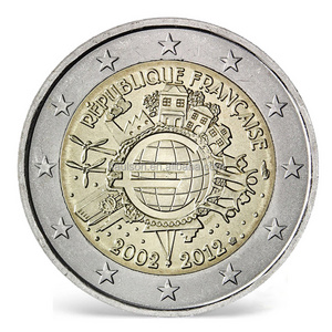 Promotional Custom New Eur-o Metal Coin Souvenir Europe Two Tone Plating Copy 2 Euro Style Commemorative Coins