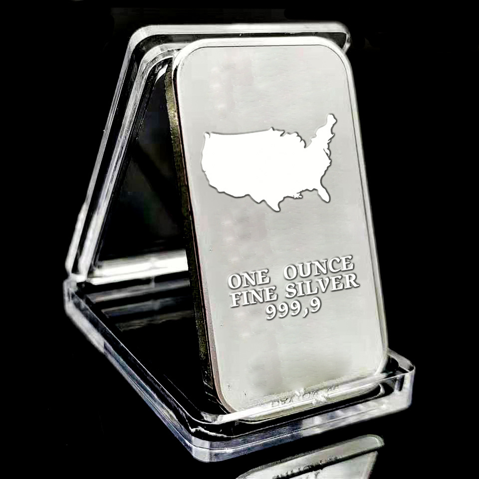 free design america australia Spain Plated pure silver bar one troy ounce sterling 1oz silver bar 1 kg solid 1 gram