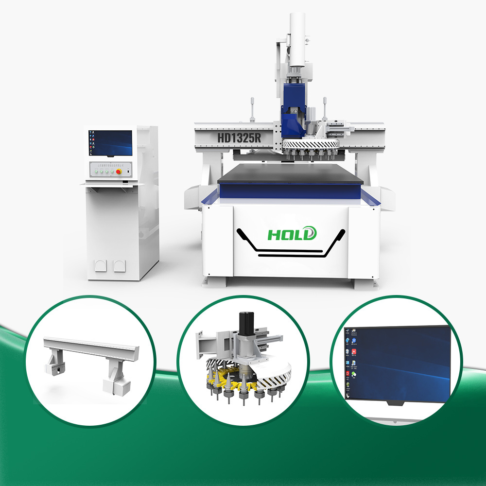 Hold Nice price atc 1325 woodworking cnc carving machine automatic 3d furniture production atc cnc router with drilling group