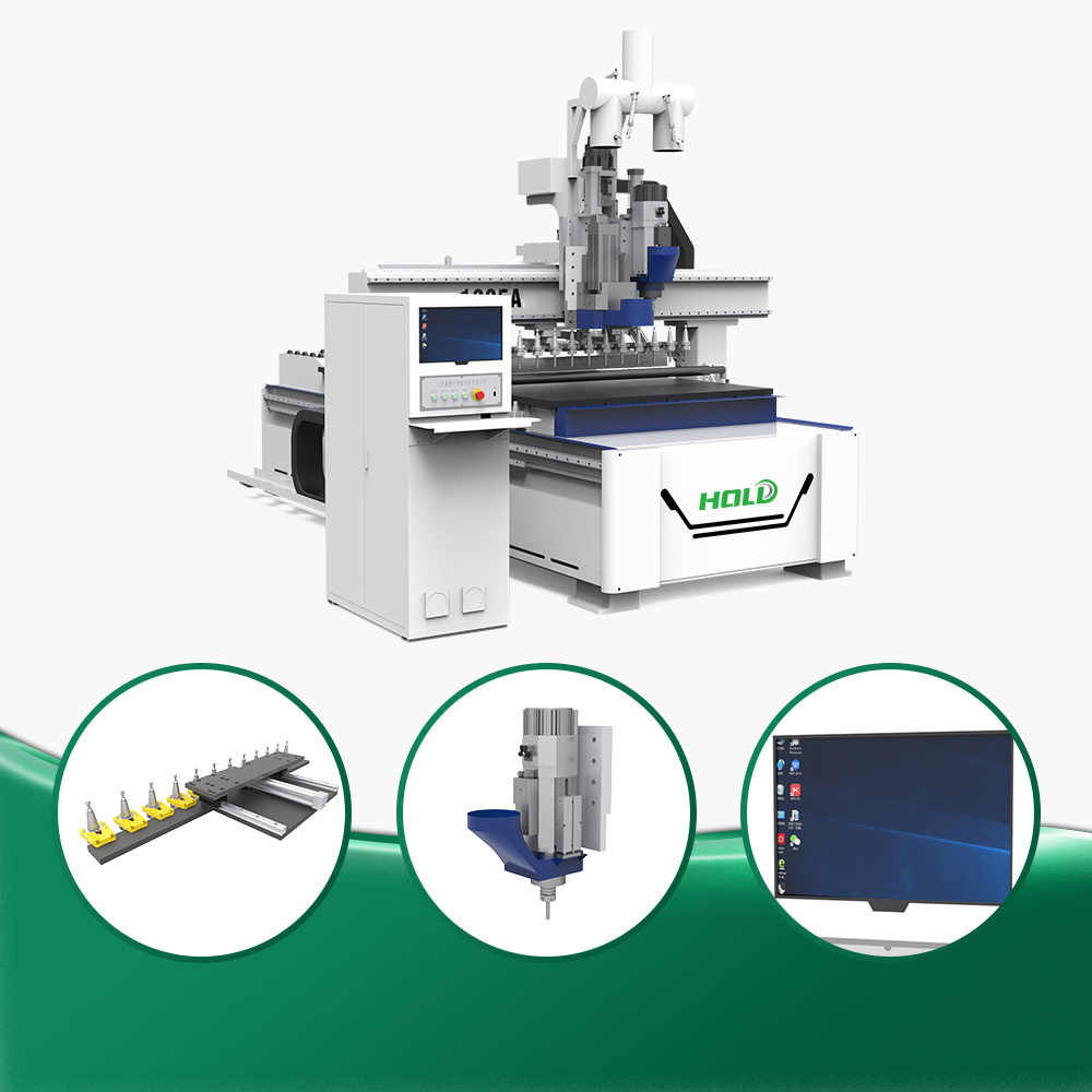 Hausser 2024 New production line CNC router ATC 1325 3-axis 4-axis 5-axis wood CNC router machine for furniture working