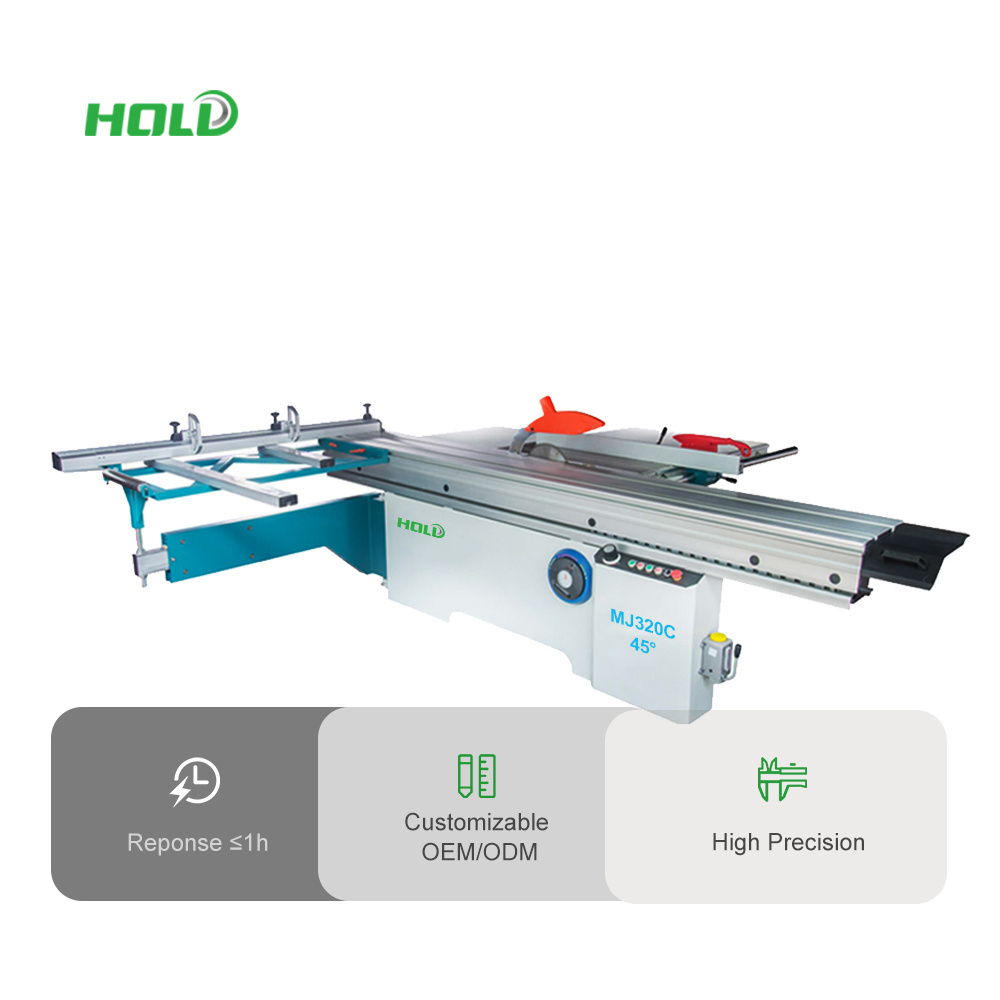 Hold Hot sale Sliding table saw machine 45/90 degree cutting 3200mm double saw panel saw machine for woodworking