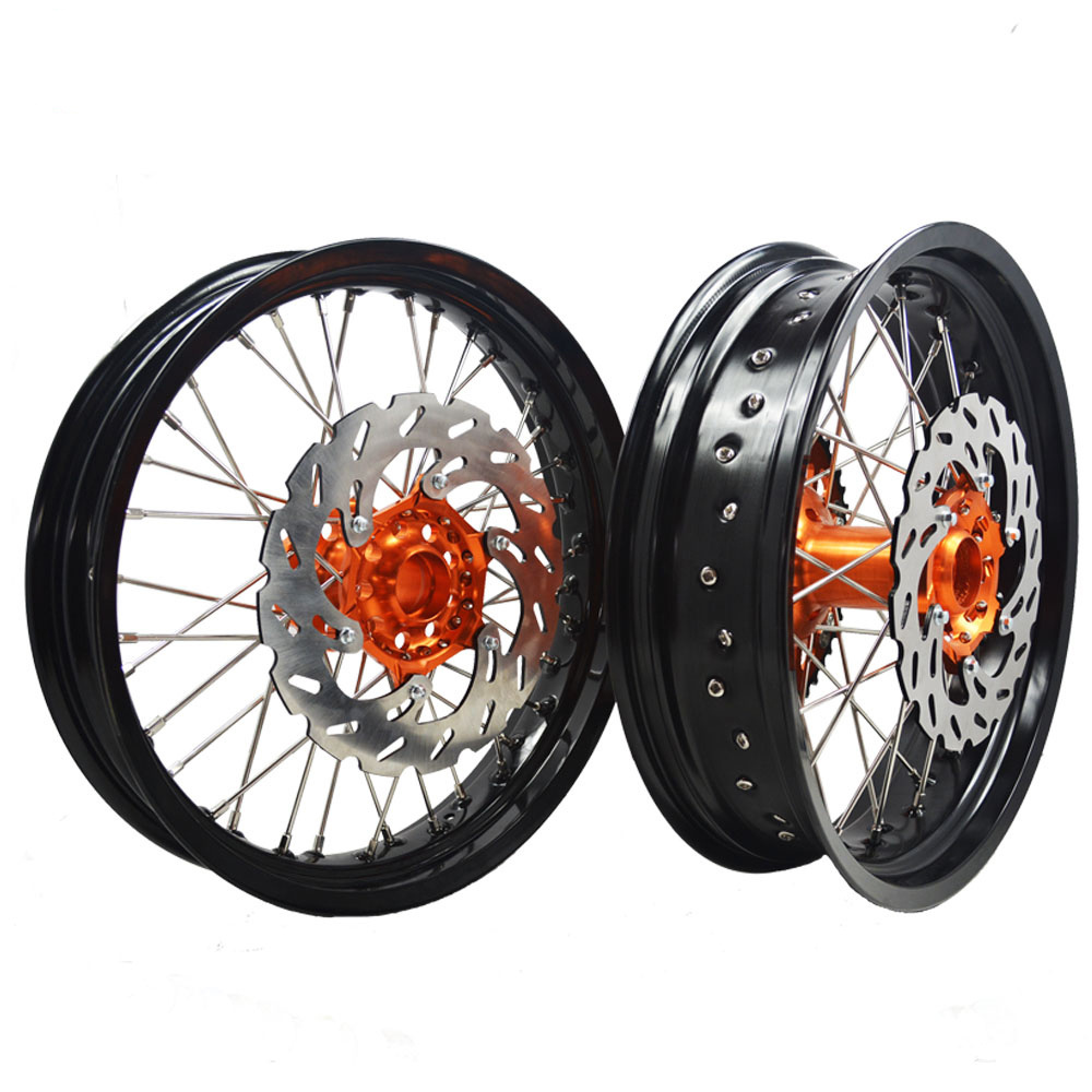 High Performance Spoke Tubeless White  Motorcycle Wheels 17