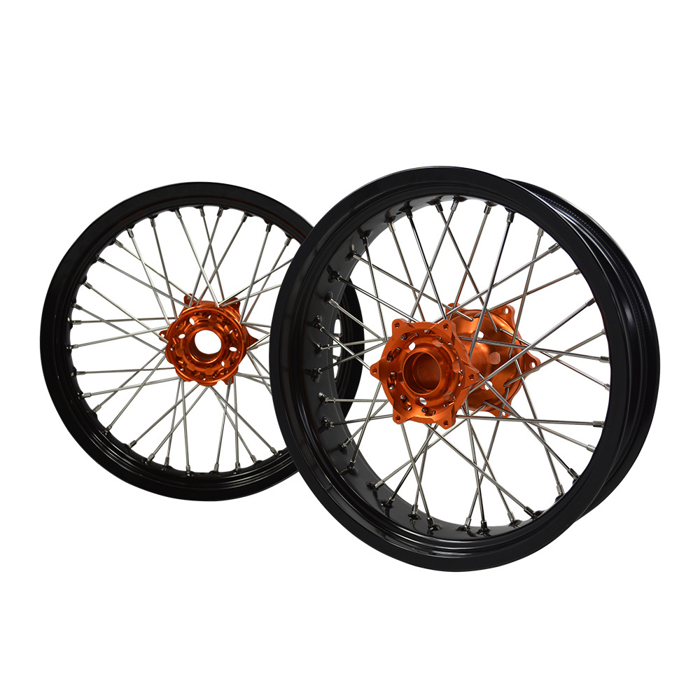 17 Inch Motorcycle Motard Spoke Rim 36 Holes Supermoto Wheels