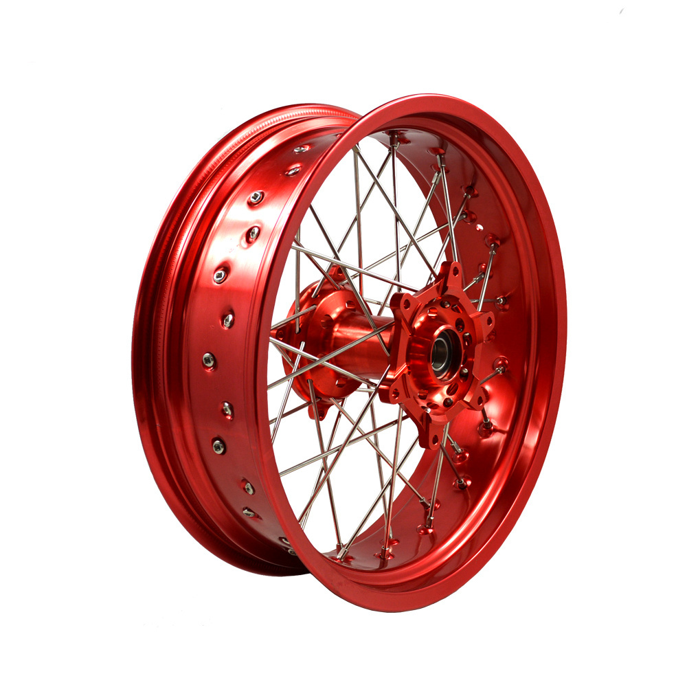 Supermoto 17 inch Spoke Wheel Pit Bike Motard Wheels For CRF450X Motor