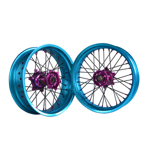 Light blue 17" supermoto 36 inch motorcycle wheel rim for ktm