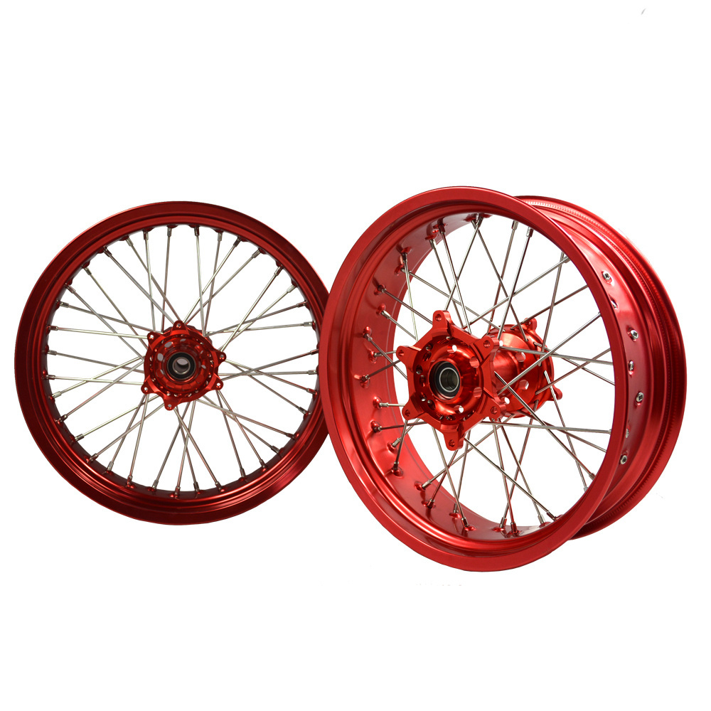 Supermoto 17 inch Spoke Wheel Pit Bike Motard Wheels For CRF450X Motor