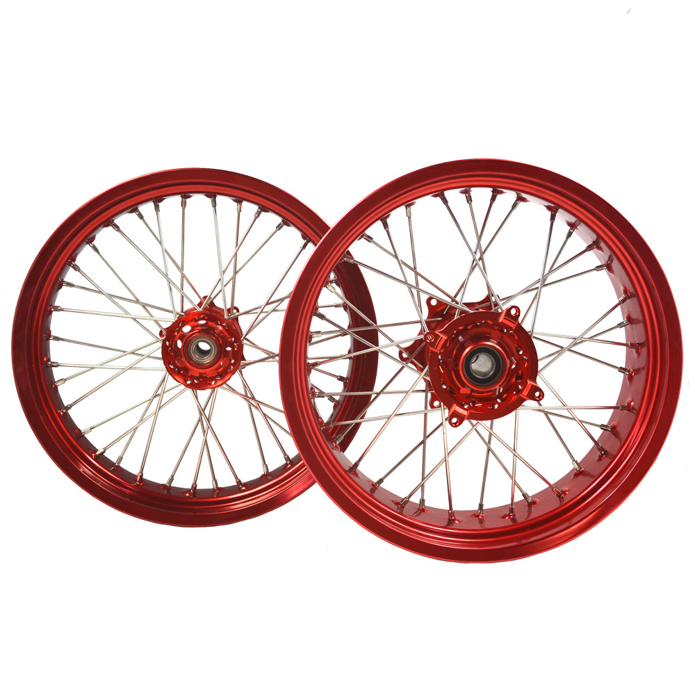 Supermoto 17 inch Spoke Wheel Pit Bike Motard Wheels For CRF450X Motor