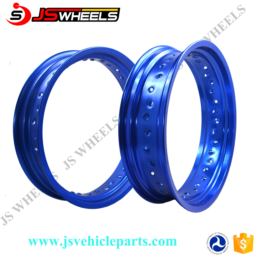 17 Inch Super Motard Motorcycle Blue Alloy Spoked motorcycles wheel Rims for WR450